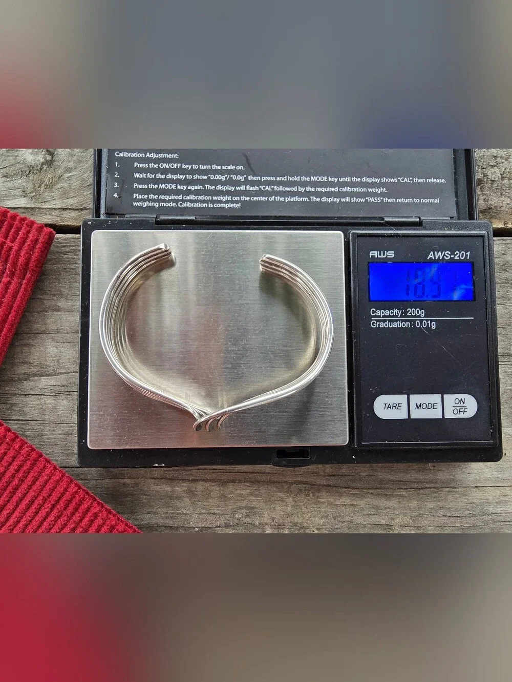 Vintage Solid Sterling Silver Multiple Band / Wave Cuff Bracelet 925 Unisex